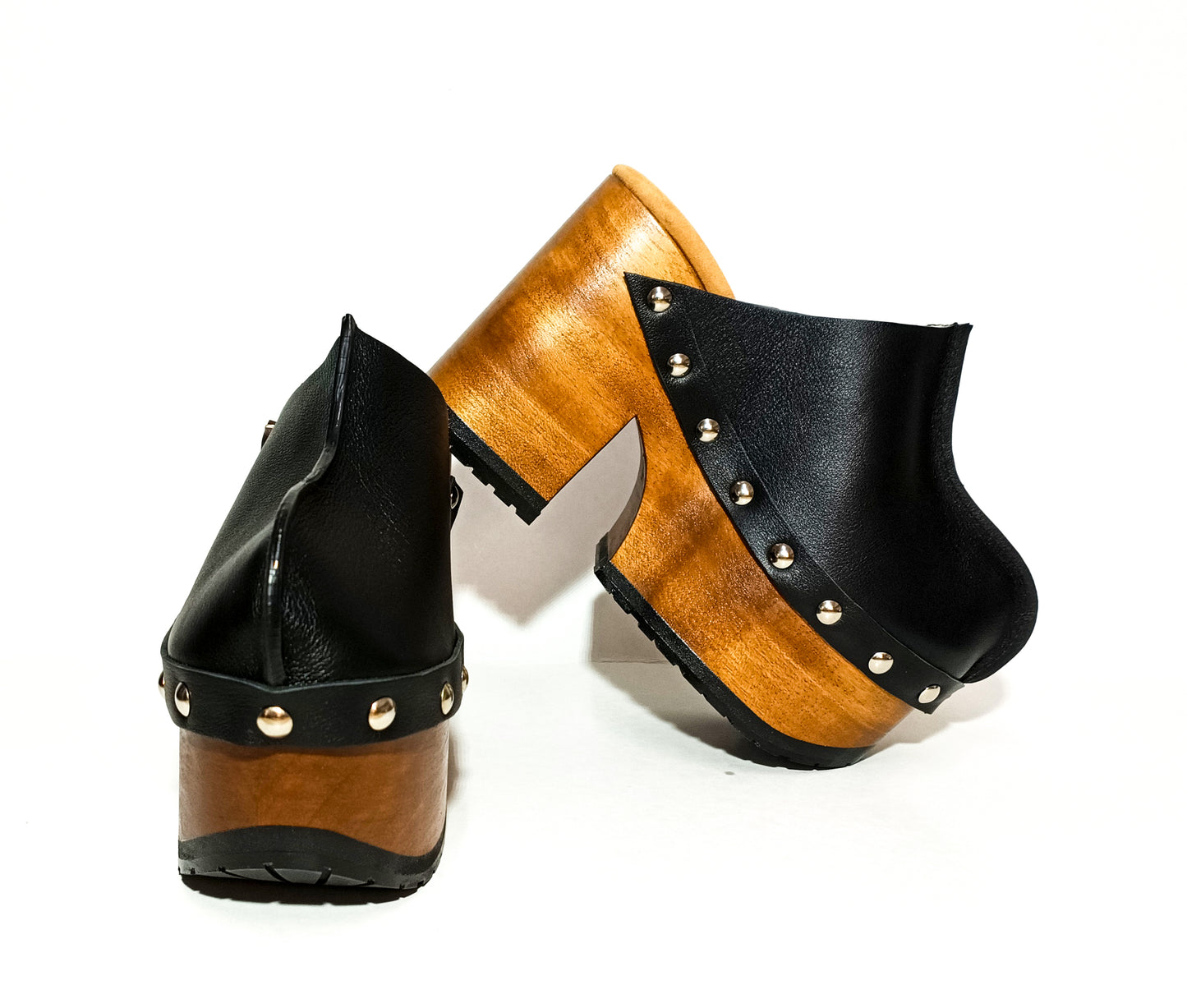 Zuecos Vintage negros