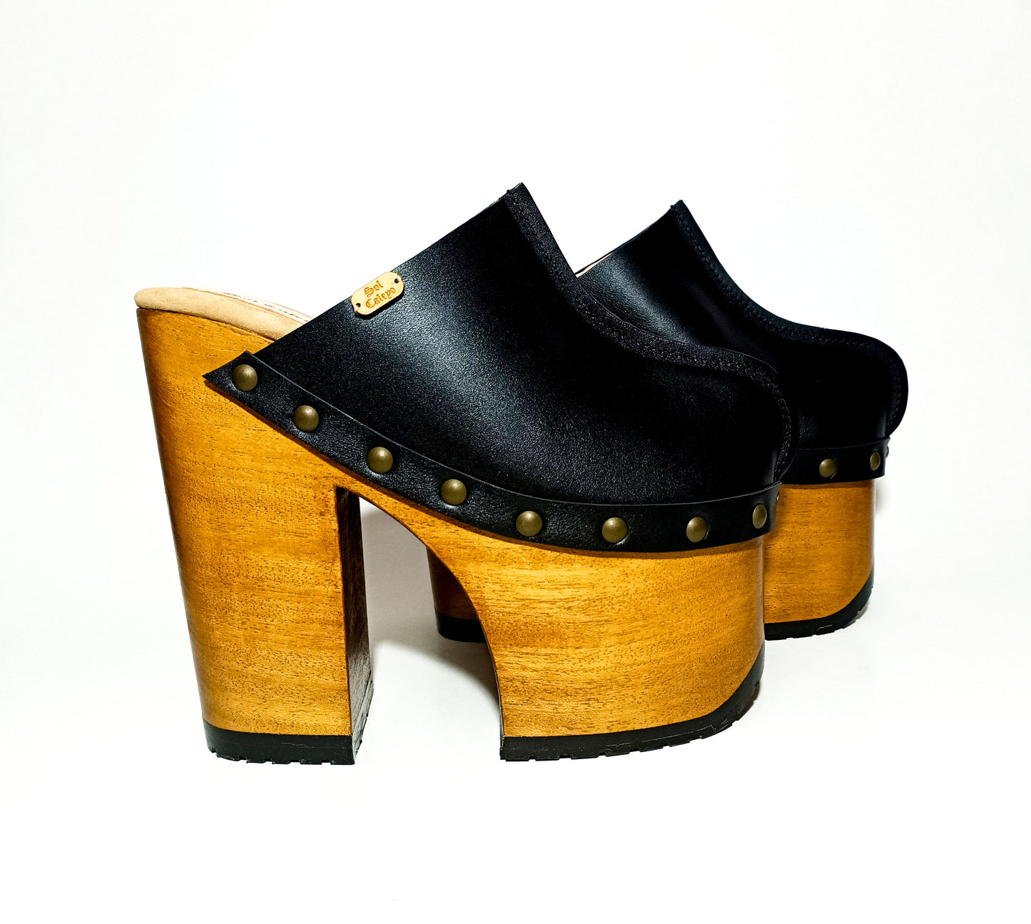Vintage XL Black Clogs
