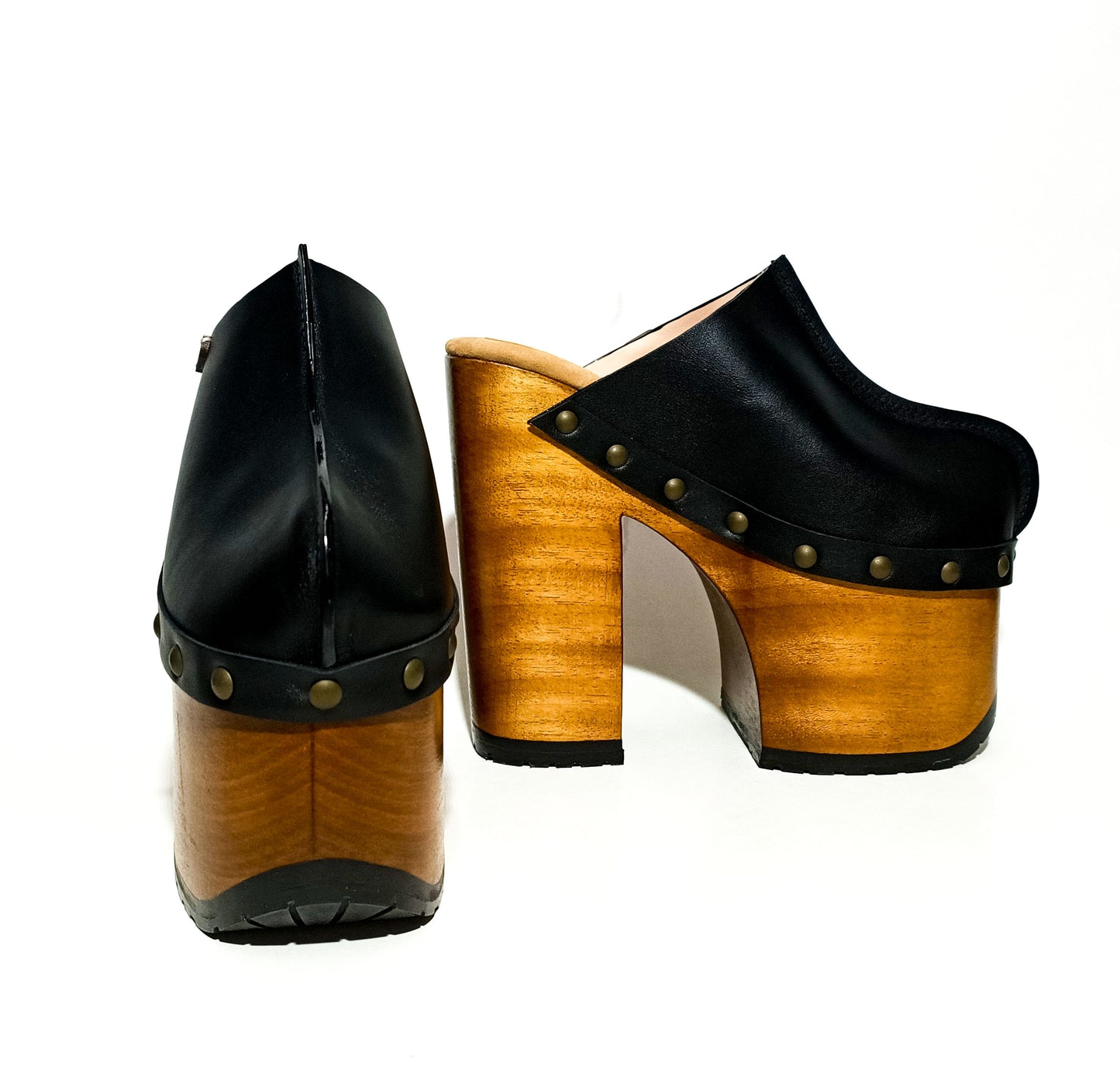 Vintage XL Black Clogs