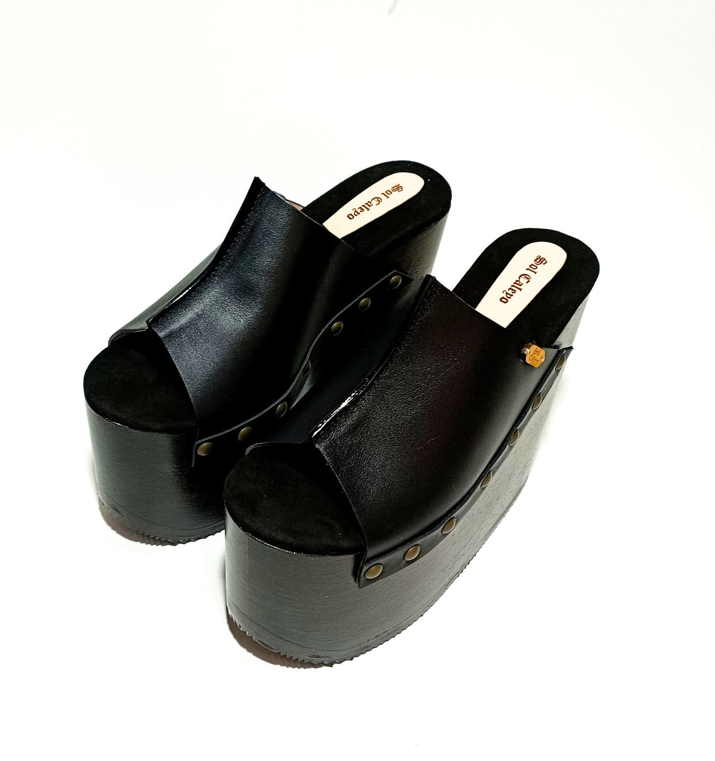 Old school black sandals