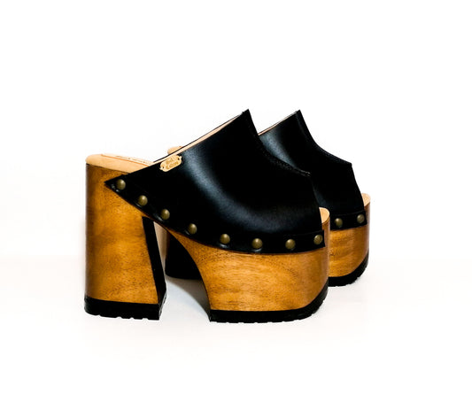 Vintage schwarze Sandalen