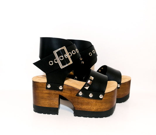 Lady Pop schwarze Sandalen