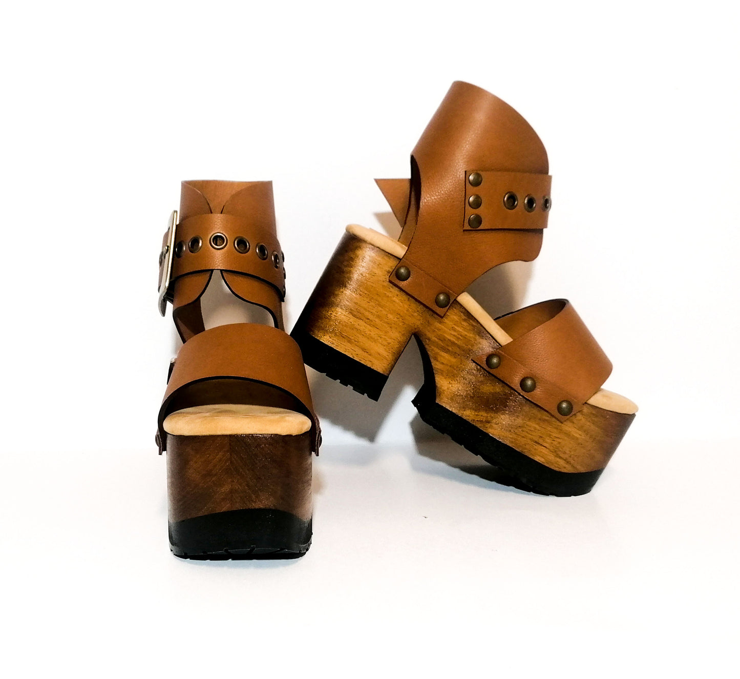 Sandalias Lady Pop Marrón
