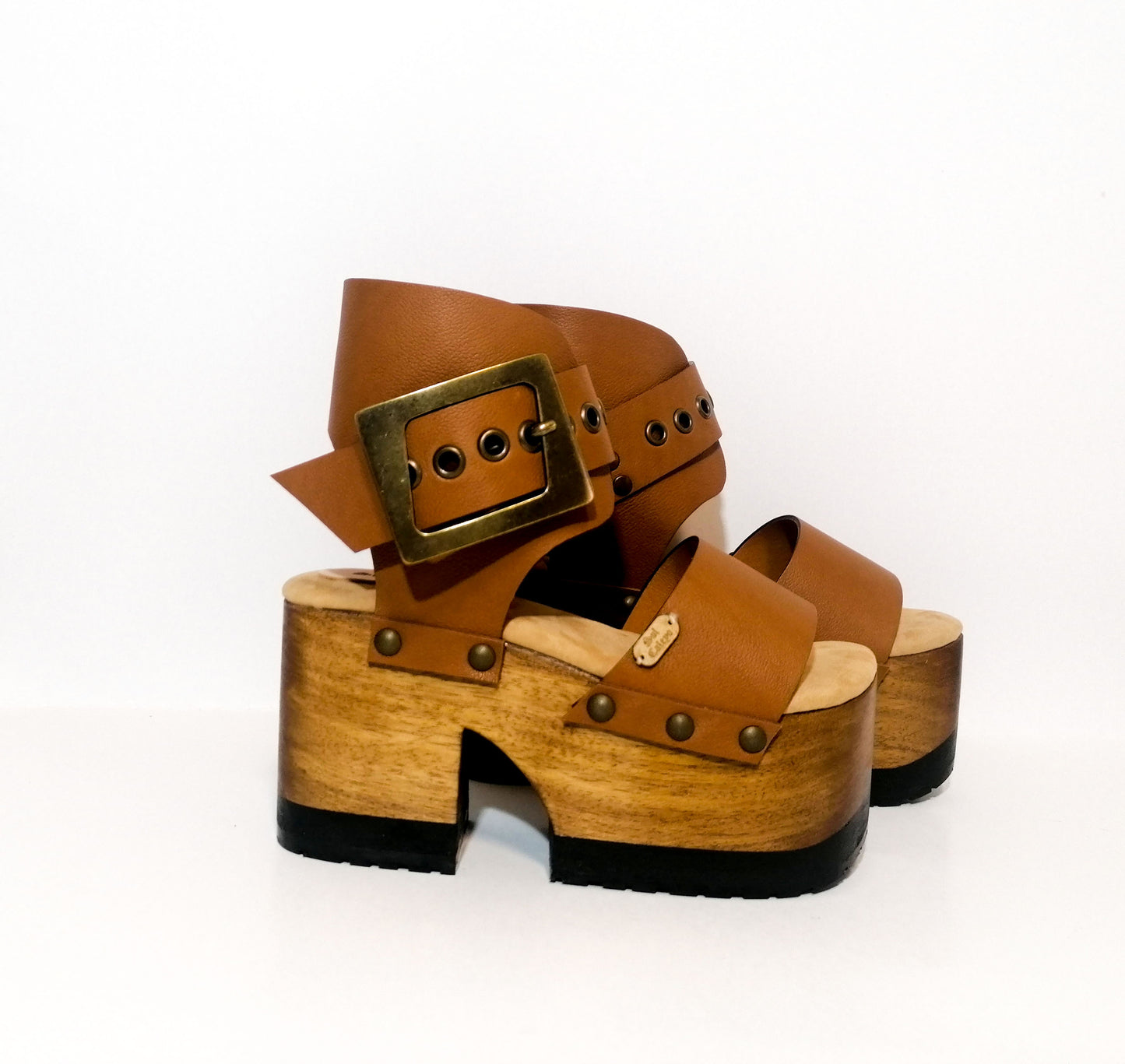 Sandalias Lady Pop Marrón