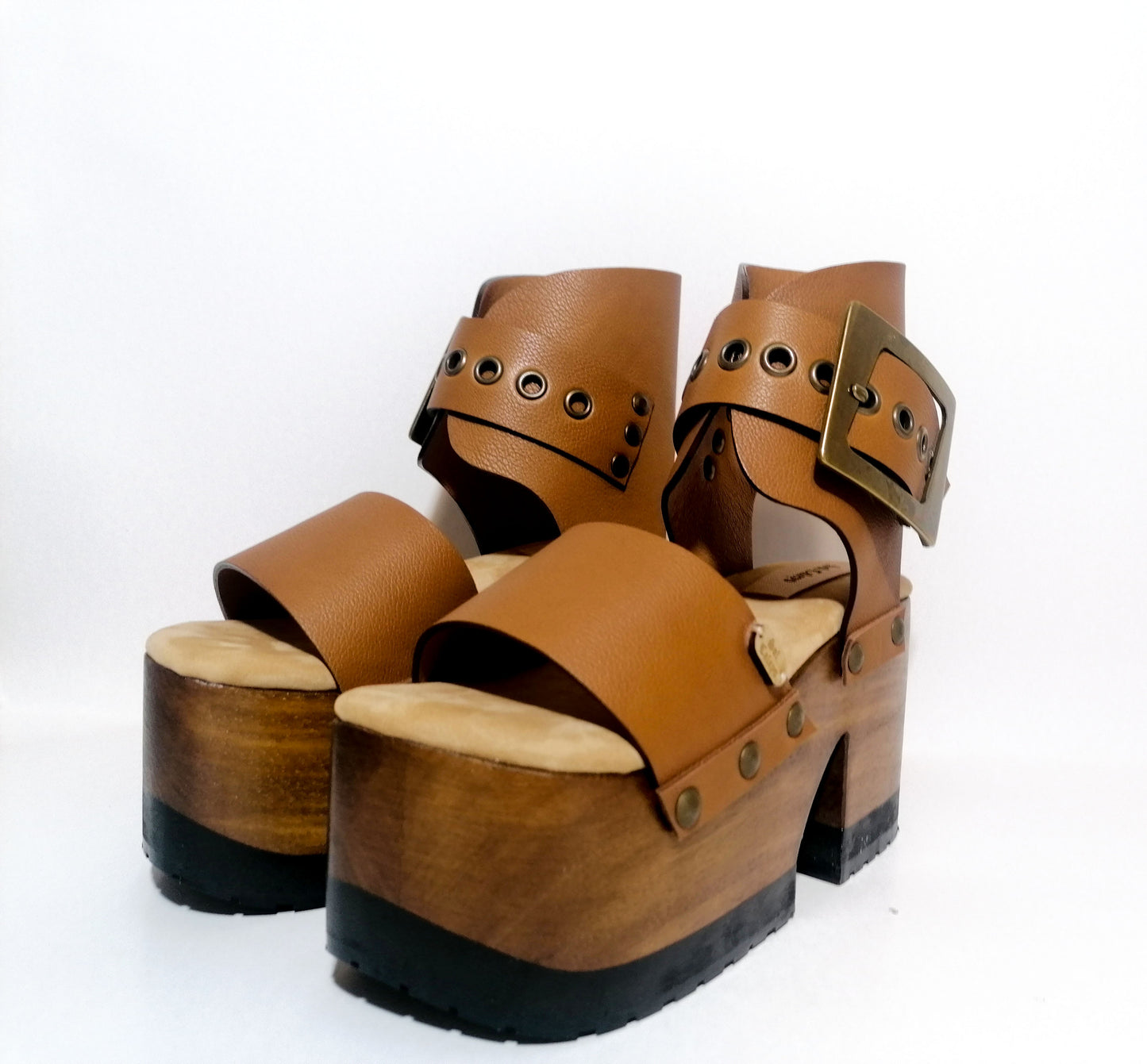 Sandalias Lady Pop Marrón
