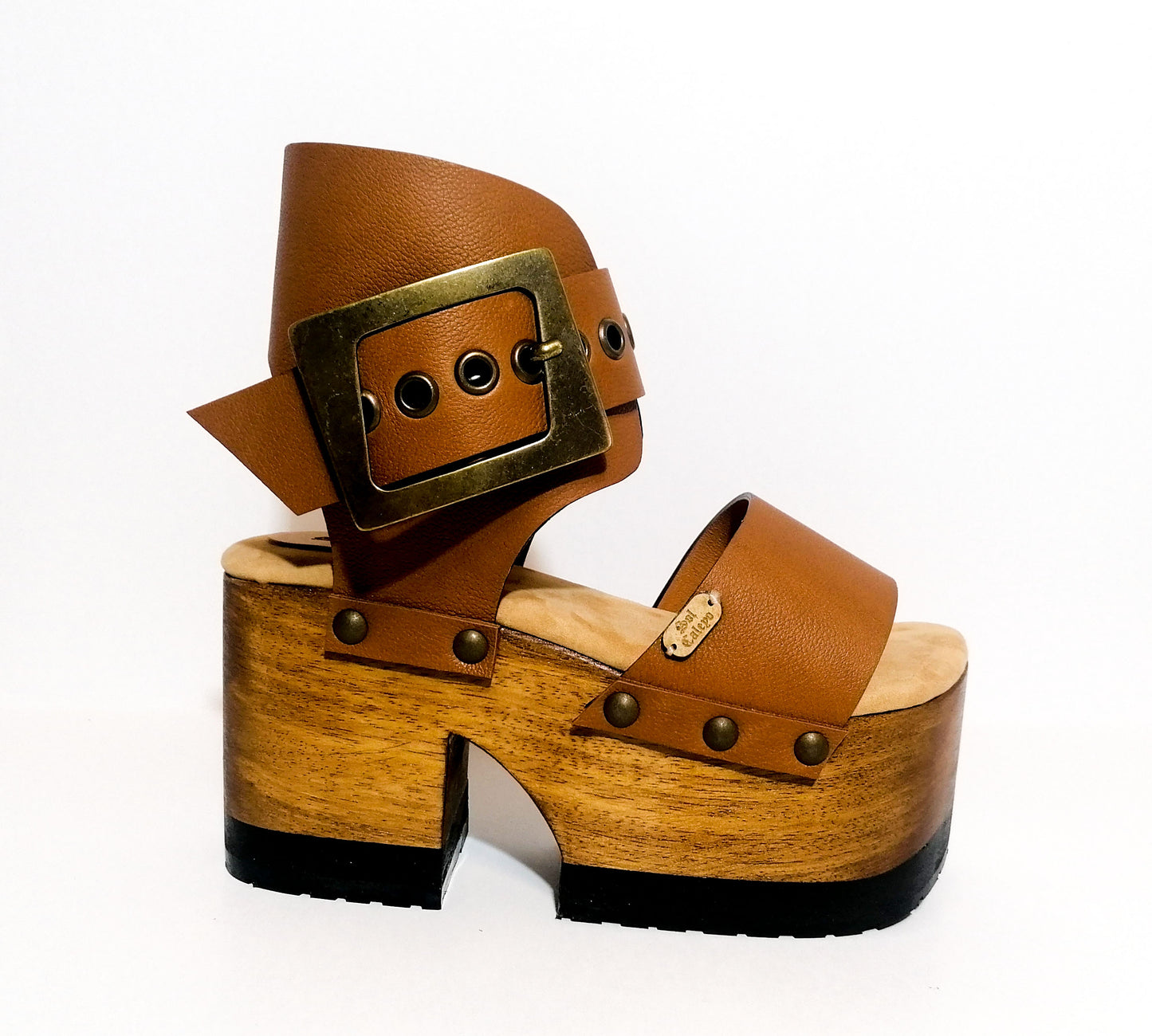 Sandalias Lady Pop Marrón