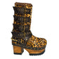 Leopard skin biker boots. Leopard skin clogs. Leopard skin buckle boots. High-end footwear handmade by Sol Caleyo