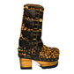 Leopard skin biker boots. Leopard skin clogs. Leopard skin buckle boots. High-end footwear handmade by Sol Caleyo