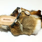 Handmade boho suede platform clogs with rabbit fur, carved bone, shells and feathers by Sol Caleyo
