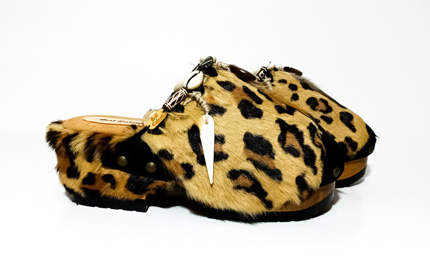 Zuecos Queen Leopardo XS
