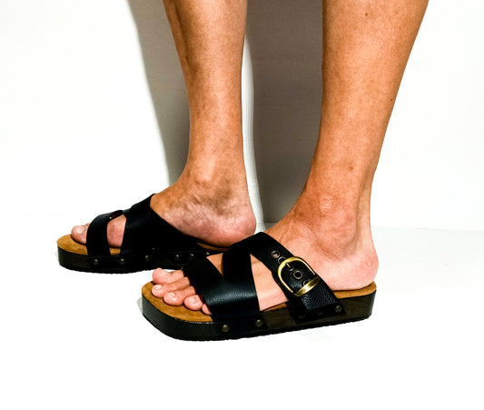 Men's classic black sandal