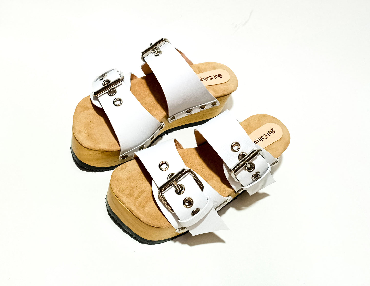 White Birk Sandals