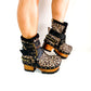 Leopard ankle boots with biker style buckles. Biker style ankle boots. Handmade leather ankle boots. High-end handmade shoes made to order.