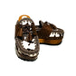 Moccasin style cowhide leather clogs, decorated with fringed laces. Moccasin style leather mules. High-end footwear handmade by Sol Caleyo.