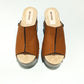 Brown platform sandals. Vintage 70's style wooden heel. Handmade brown leather platform sandals. High quality handmade shoes by Sol Caleyo.
