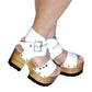 White leather platform sandals with super high wooden heel. Vintage 70s style platform sandals. Handmade leather sandals, sizes 34 to 47. Exclusive design by Sol Caleyo.