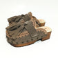 Sol Caleyo Artemisa Earth Tone Suede Tassel Clogs side view on white background