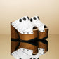 White handmade leather boho platform mule sandals with fringe, silver conchos and 14 cm wooden heel by Sol Caleyo