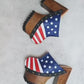 Sol Caleyo American Clogs video - Handmade USA flag leather platform shoes