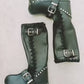 Black leather boots with silver buckles. Leather clog boots. Leather boots with wooden wedge. Vintage style leather boots. Sizes 34 to 47. High quality handmade leather shoes by sol Caleyo. Sustainable fashion.