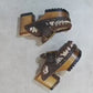 Snake leather mule. Wooden clogs with snake leather. Oxford style clogs with buckle. High-end handmade footwear by Sol Caleyo.
