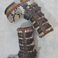 Handmade snake skin clogs. Biker-style snake boots. Leather boots with wooden heels. High-end footwear handmade by Sol Caleyo.