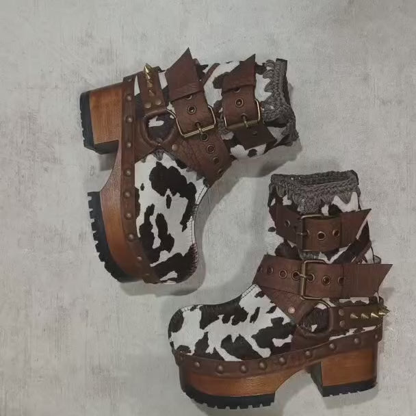Cowhide Ankle Boots | Handmade Leather Platform 33–47 – Sol Caleyo