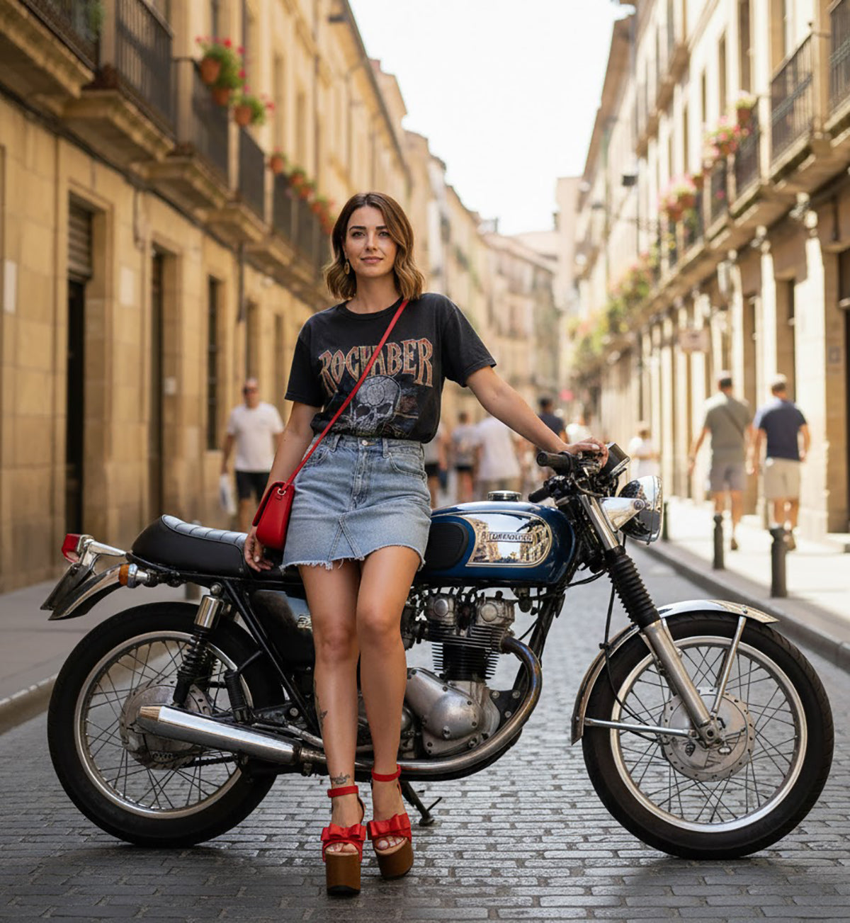 Red sandals with platform and super high heel. Platform sandals with bow. Handmade leather sandals, sizes 34 to 47. Platform sandals with wooden heel, exclusive design by Sol Caleyo.