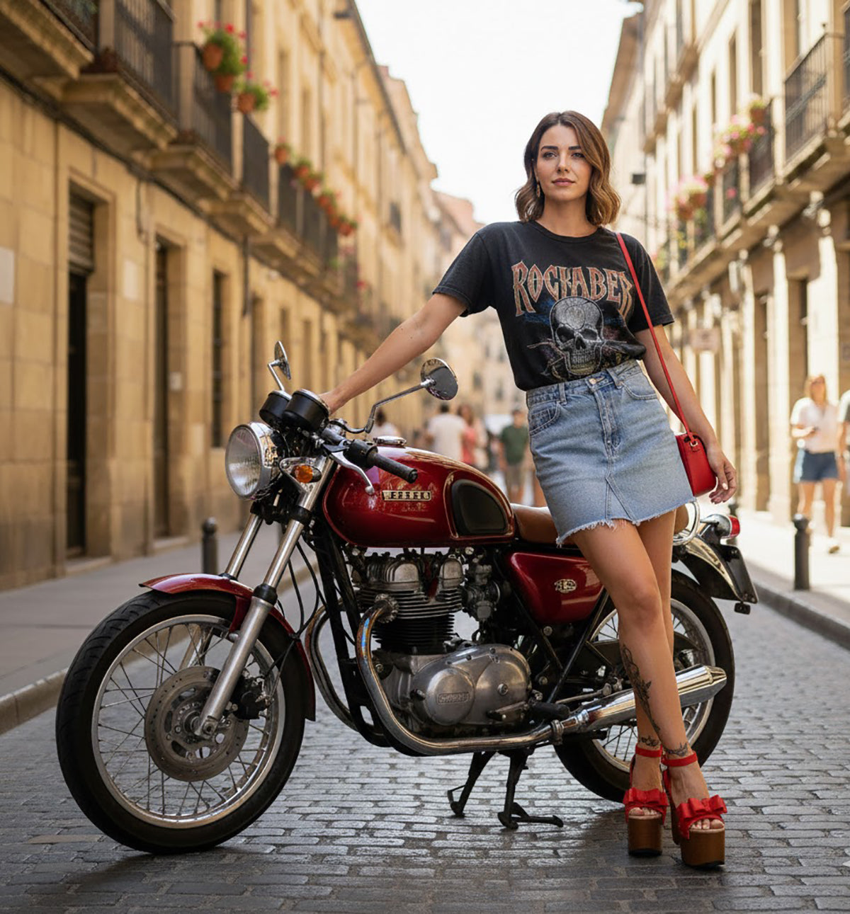 Red sandals with platform and super high heel. Platform sandals with bow. Handmade leather sandals, sizes 34 to 47. Platform sandals with wooden heel, exclusive design by Sol Caleyo.